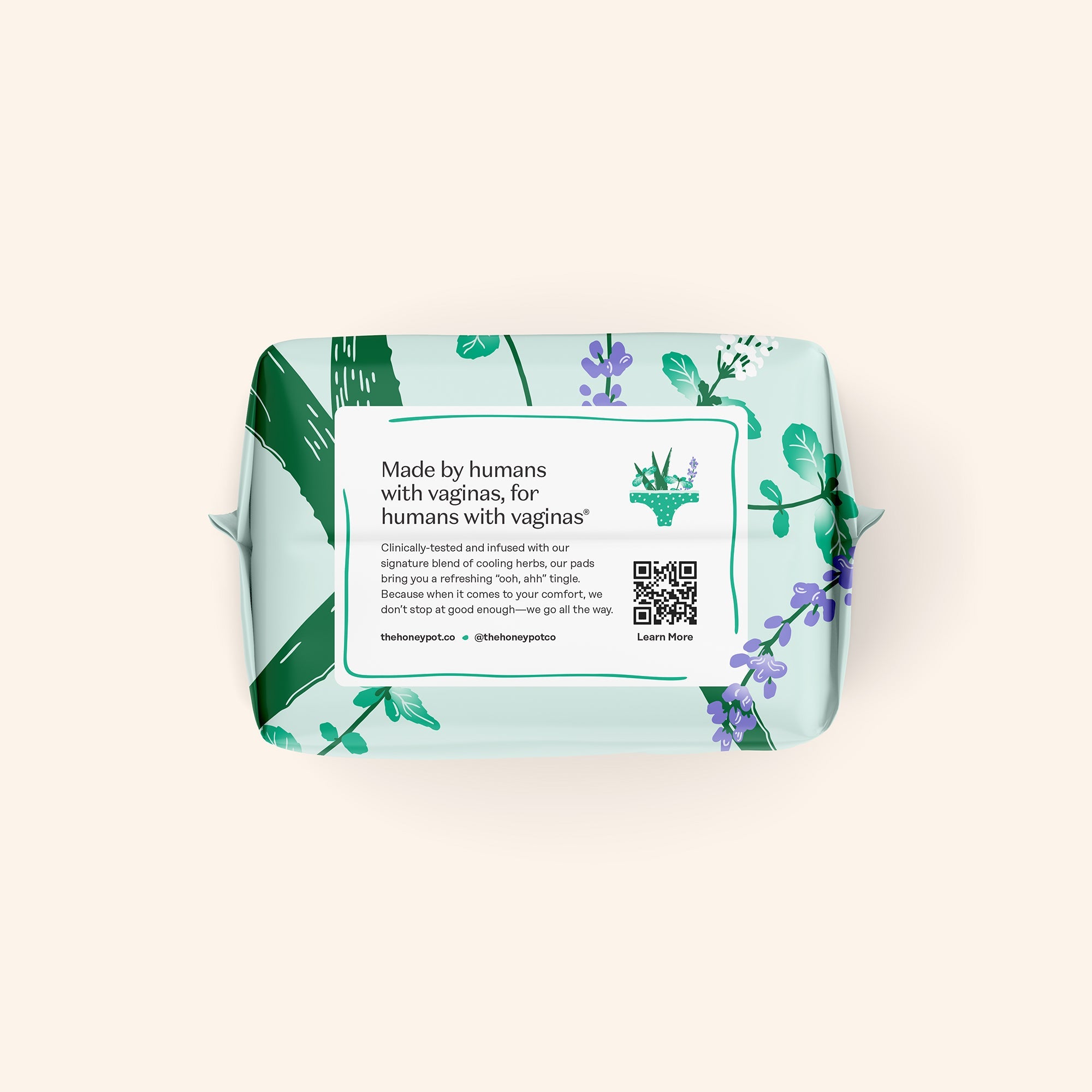 Organic Cotton Cover Cooling Herbal Infusion Regular Pads
